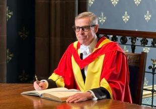 Professor Girolami in red robes