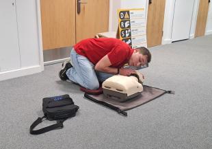 Person demonstrating CPR