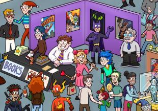 Carton image of comic festival