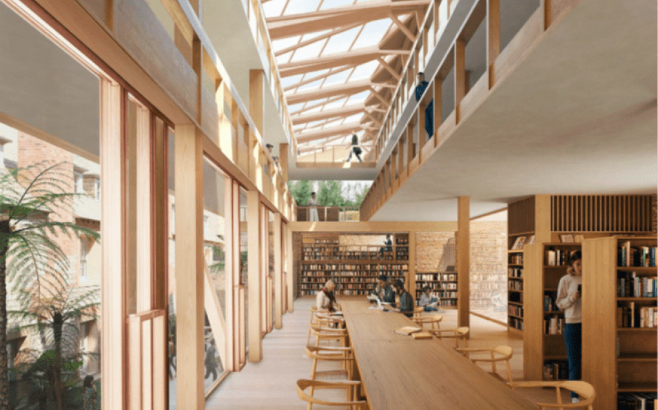 Artistic view of Library Interior