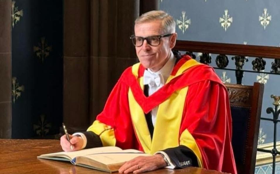 Professor Girolami in red robes