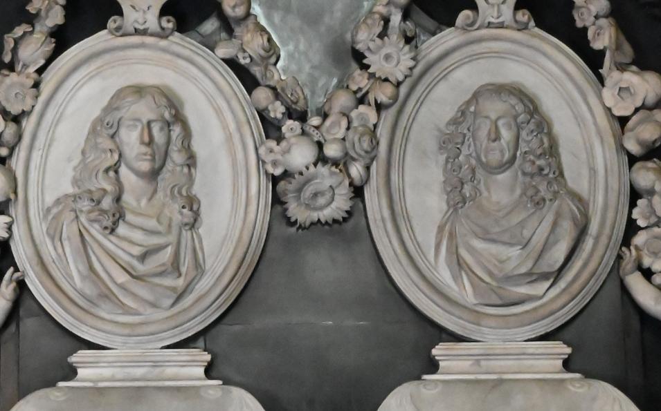 Detail of portraits on Finch and Baines monument