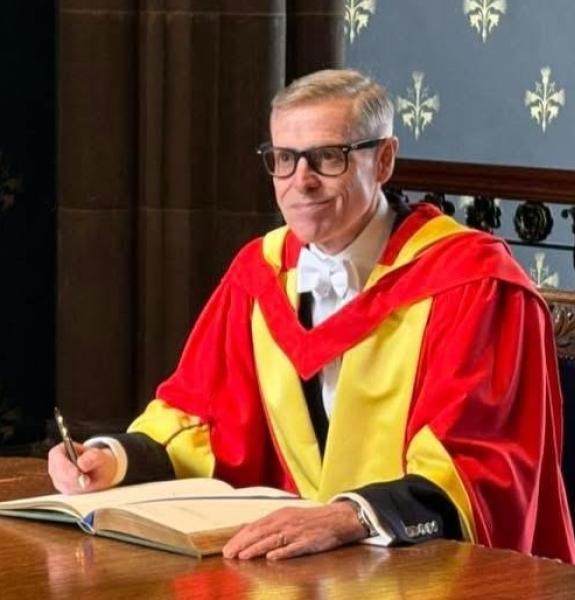 Professor Girolami in red robes