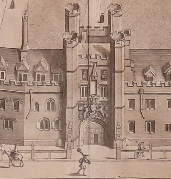 Engraving of the front of Christ's College