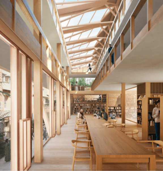 Artist's impression of interior of new Library