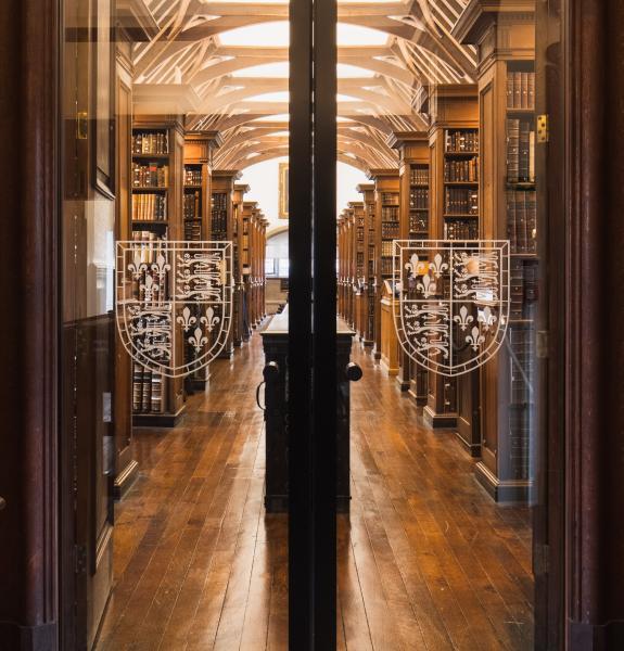 Bodley through glass doors