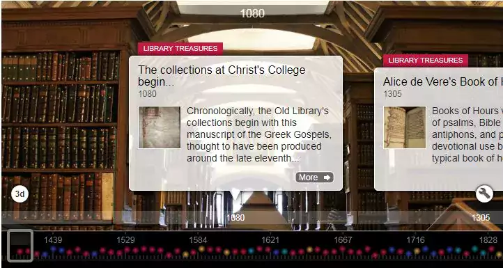 One point on the Old Library Timeline
