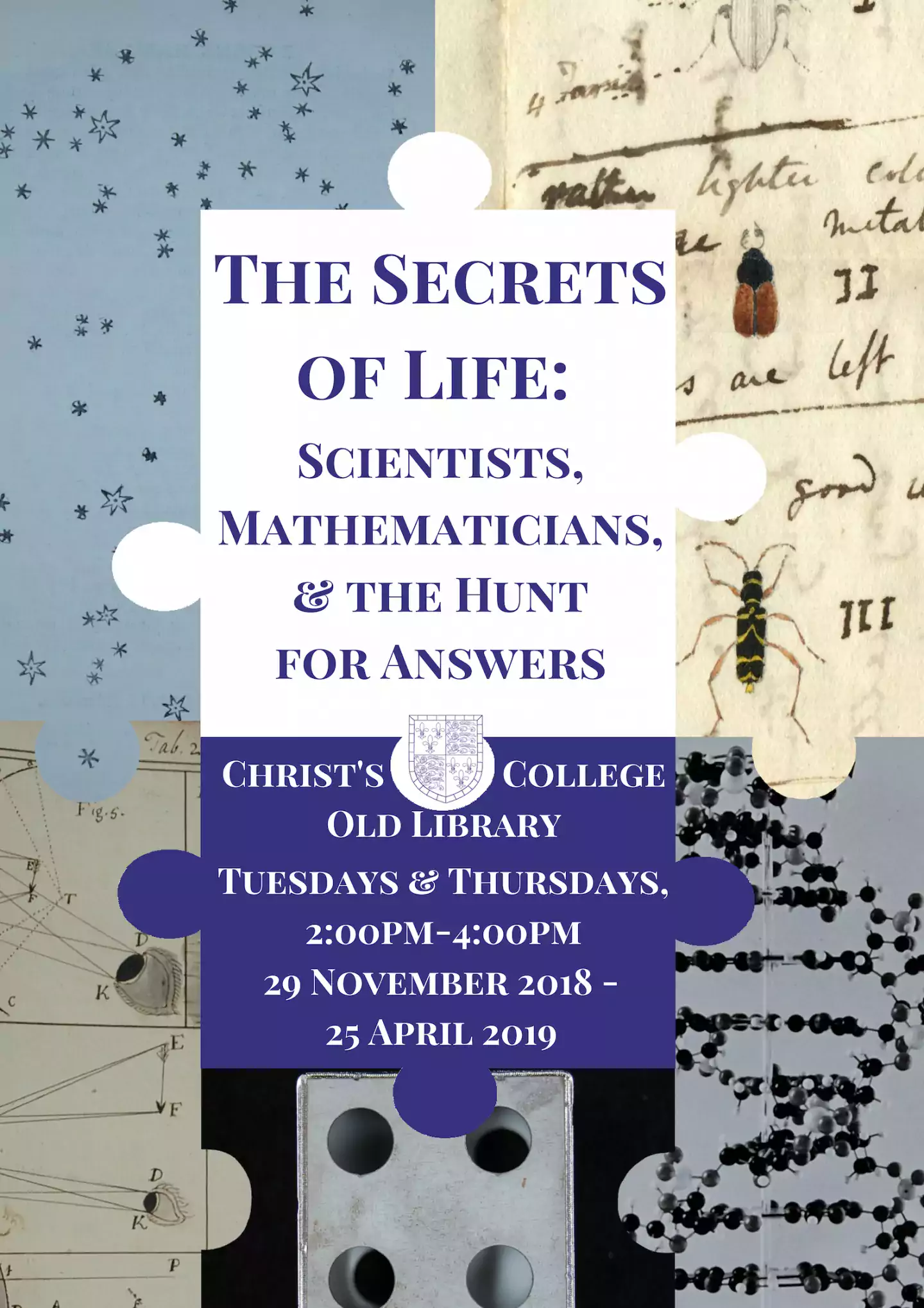 Poster for "The Secrets of Life: Scientists, Mathematicians, & the Hunt for Answers"