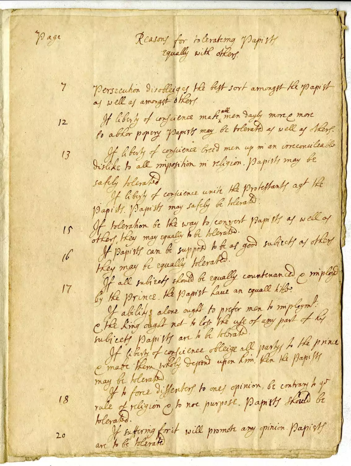 Recently discovered John Locke manuscript