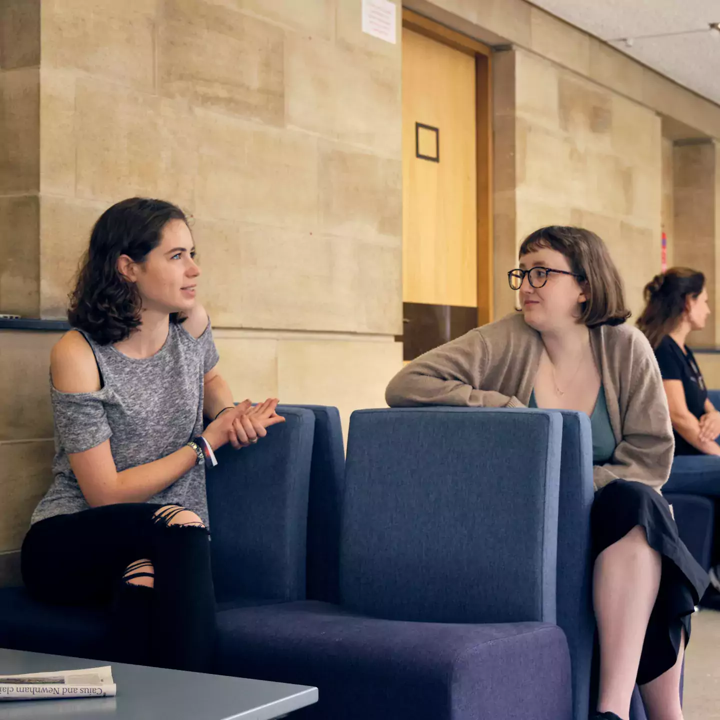 Two students talking