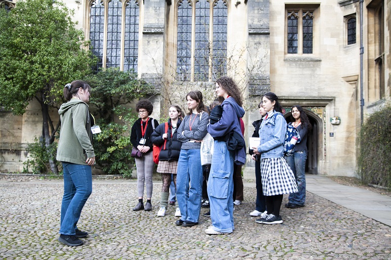 A group of students